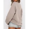 image:imageANRABESS Womens Sweatshirts Crewneck Fleece Oversized Pullover Sweater Spring Winter Cute Tops Teen Girls Preppy Clothes 2026Light Khaki