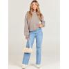 image:imageANRABESS Womens Sweatshirts Crewneck Fleece Oversized Pullover Sweater Spring Winter Cute Tops Teen Girls Preppy Clothes 2026Light Khaki
