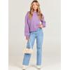 image:imageANRABESS Womens Sweatshirts Crewneck Fleece Oversized Pullover Sweater Spring Winter Cute Tops Teen Girls Preppy Clothes 2026Light Purple