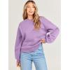 image:imageANRABESS Womens Sweatshirts Crewneck Fleece Oversized Pullover Sweater Spring Winter Cute Tops Teen Girls Preppy Clothes 2026Light Purple