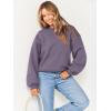 image:imageANRABESS Womens Sweatshirts Crewneck Fleece Oversized Pullover Sweater Spring Winter Cute Tops Teen Girls Preppy Clothes 2026Purple