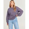 image:imageANRABESS Womens Sweatshirts Crewneck Fleece Oversized Pullover Sweater Spring Winter Cute Tops Teen Girls Preppy Clothes 2026Purple