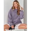 image:imageANRABESS Womens Sweatshirts Crewneck Fleece Oversized Pullover Sweater Spring Winter Cute Tops Teen Girls Preppy Clothes 2026Purple