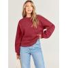 image:imageANRABESS Womens Sweatshirts Crewneck Fleece Oversized Pullover Sweater Spring Winter Cute Tops Teen Girls Preppy Clothes 2026Red