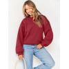 image:imageANRABESS Womens Sweatshirts Crewneck Fleece Oversized Pullover Sweater Spring Winter Cute Tops Teen Girls Preppy Clothes 2026Red