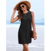 image:imageANRABESS Womens Swimsuit Cover Up 2026 Summer Eyelet Sleeveless Beach Dresses Swimwear Bathing Suit Coverup Vacation ClothesBlack