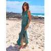 image:imageANRABESS Womens Swimsuit Cover Up Sleeveless Hollow Knit Bikini Swimwear Bathing Suit Coverup Crochet Beach DressCyan