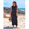 image:imageANRABESS Womens Swimsuit Cover Up Sleeveless Hollow Knit Bikini Swimwear Bathing Suit Coverup Crochet Beach DressNavy Blue