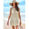 image:imageANRABESS Womens Swimsuit Cover Up Sleeveless Knit 2026 Summer Outfits Swimwear Bathing Suit Coverup Crochet Beach DressApricot