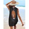 image:imageANRABESS Womens Swimsuit Cover Up Sleeveless Knit 2026 Summer Outfits Swimwear Bathing Suit Coverup Crochet Beach DressBlack