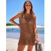 image:imageANRABESS Womens Swimsuit Cover Up Sleeveless Knit 2026 Summer Outfits Swimwear Bathing Suit Coverup Crochet Beach DressBrown