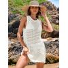 image:imageANRABESS Womens Swimsuit Cover Up Sleeveless Knit 2026 Summer Outfits Swimwear Bathing Suit Coverup Crochet Beach DressWhite