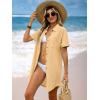image:imageANRABESS Womens Swimsuit Coverup Summer Button Down Beach Shirt Dress Eyelet Swimwear Bathing Suit Cover Ups Vacation ClothesYellow