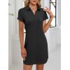 image:imageANRABESS Womens T Shirt Dresses Summer 2026 Casual Short Sleeve V Neck Mini Shift Dress Spring Trendy Beach Vacation ClothesBlack