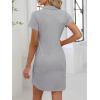 image:imageANRABESS Womens T Shirt Dresses Summer 2026 Casual Short Sleeve V Neck Mini Shift Dress Spring Trendy Beach Vacation ClothesLight Grey