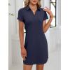 image:imageANRABESS Womens T Shirt Dresses Summer 2026 Casual Short Sleeve V Neck Mini Shift Dress Spring Trendy Beach Vacation ClothesNavy Blue