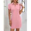 image:imageANRABESS Womens T Shirt Dresses Summer 2026 Casual Short Sleeve V Neck Mini Shift Dress Spring Trendy Beach Vacation ClothesPink