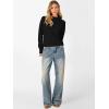image:imageANRABESS Womens Turtleneck Long Sleeve Lightweight Casual Fall Sweaters 2025 Black XLarge