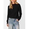image:imageANRABESS Womens Turtleneck Long Sleeve Lightweight Casual Fall Sweaters 2025 Black XLarge