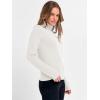 image:imageANRABESS Womens Turtleneck Long Sleeve Sweater Tops Casual Soft Knit Fit Lightweight Basic Pullover 2025 Fall Work OutfitsCream White