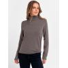 image:imageANRABESS Womens Turtleneck Long Sleeve Sweater Tops Casual Soft Knit Fit Lightweight Basic Pullover 2025 Fall Work OutfitsDark Taupe