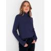 image:imageANRABESS Womens Turtleneck Long Sleeve Sweater Tops Casual Soft Knit Fit Lightweight Basic Pullover 2025 Fall Work OutfitsNavy Blue