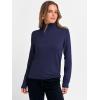 image:imageANRABESS Womens Turtleneck Long Sleeve Sweater Tops Casual Soft Knit Fit Lightweight Basic Pullover 2025 Fall Work OutfitsNavy Blue