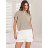 image:imageANRABESS Womens Two Piece Summer Outfits Knit Sweater Short Sets Pullover Tops amp Shorts Lounge Matching Clothes SetKhaki White
