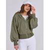 image:imageANRABESS Womens Zip Up Hoodies Cropped Sweatshirts Casual Comfy Cute Zip Jackets Fashion Trendy Fall Outfits 2026 Y2K ClothesArmy Green