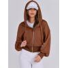 image:imageANRABESS Womens Zip Up Hoodies Cropped Sweatshirts Casual Comfy Cute Zip Jackets Fashion Trendy Fall Outfits 2026 Y2K ClothesCaramel