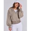 image:imageANRABESS Womens Zip Up Hoodies Cropped Sweatshirts Casual Comfy Cute Zip Jackets Fashion Trendy Fall Outfits 2026 Y2K ClothesKhaki