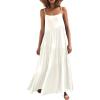image:imageANRABESS Women Summer Casual Loose Sleeveless Sundress Spaghetti Strap Flowy Boho Linen Beach Vacation Maxi Long DressWhite