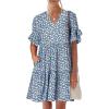 Blue White Floral