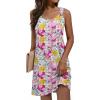 image:imageANRABESS Womens Summer Dresses Sleeveless Beach Cover Ups Swimsuit Casual Sundress 2026 Boho Cruise Vacation Tank Short DressOrange Pink Floral