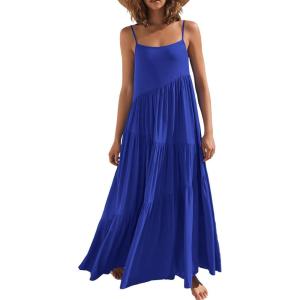image:imageANRABESS Women Summer Casual Loose Sleeveless Sundress Spaghetti Strap Flowy Boho Linen Beach Vacation Maxi Long DressRoyan