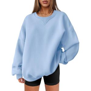 image:imageANRABESS Womens Oversized Sweatshirts Hoodies Crewneck Fleece Pullover Sweaters 2026 Fall Outfits Teen Girls Winter ClothesBlue