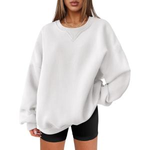 image:imageANRABESS Womens Oversized Sweatshirts Hoodies Crewneck Fleece Pullover Sweaters 2026 Fall Outfits Teen Girls Winter ClothesWhite