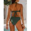 image:imageANRABESS Bikini Sets for Women Bandeau O Ring 2 Piece Swimsuit Floral Halter Tie Back Bathing Suit 2026 Summer Beach SwimwearArmy Green