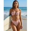 image:imageANRABESS Bikini Sets for Women Bandeau O Ring 2 Piece Swimsuit Floral Halter Tie Back Bathing Suit 2026 Summer Beach SwimwearHot Pink Orange Floral