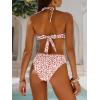 image:imageANRABESS Bikini Sets for Women Bandeau O Ring 2 Piece Swimsuit Floral Halter Tie Back Bathing Suit 2026 Summer Beach SwimwearHot Pink Orange Floral