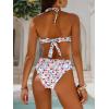 image:imageANRABESS Bikini Sets for Women Bandeau O Ring 2 Piece Swimsuit Floral Halter Tie Back Bathing Suit 2026 Summer Beach SwimwearRed Blue Floral