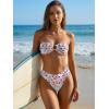 image:imageANRABESS Bikini Sets for Women Bandeau O Ring 2 Piece Swimsuit Floral Halter Tie Back Bathing Suit 2026 Summer Beach SwimwearRed Blue Floral