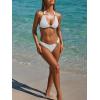 image:imageANRABESS Bikini Sets for Women Triangle Two Piece Halter Bathing Suit 2026 Summer Beach Vacation Strap Thong Sexy SwimsuitWhite