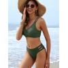 image:imageANRABESS Bikini Sets for Women V Neck Criss Cross Two Piece Swimsuit Sexy Cutout Bathing Suit 2026 Beach Vacation SwimwearArmy Green