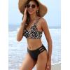 image:imageANRABESS Bikini Sets for Women V Neck Criss Cross Two Piece Swimsuit Sexy Cutout Bathing Suit 2026 Beach Vacation SwimwearLeopard Black