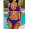 image:imageANRABESS Bikini Swimsuit Sets for Women Double Shoulder Straps Top Triangle Floral Two Piece Bathing Suit Beach SwimwearDeep Royal Blue