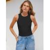 image:imageANRABESS High Neck Tank Tops for Women Sleeveless Shirts Summer 2026 Basic Soft Slim Fit Racerback Trendy Casual OutfitsBlack