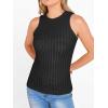 image:imageANRABESS High Neck Tank Tops for Women Sleeveless Shirts Summer 2026 Basic Soft Slim Fit Racerback Trendy Casual OutfitsBlack