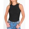 image:imageANRABESS High Neck Tank Tops for Women Sleeveless Shirts Summer 2026 Basic Soft Slim Fit Racerback Trendy Casual OutfitsBlack