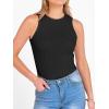 image:imageANRABESS High Neck Tank Tops for Women Sleeveless Shirts Summer 2026 Basic Soft Slim Fit Racerback Trendy Casual OutfitsBlack